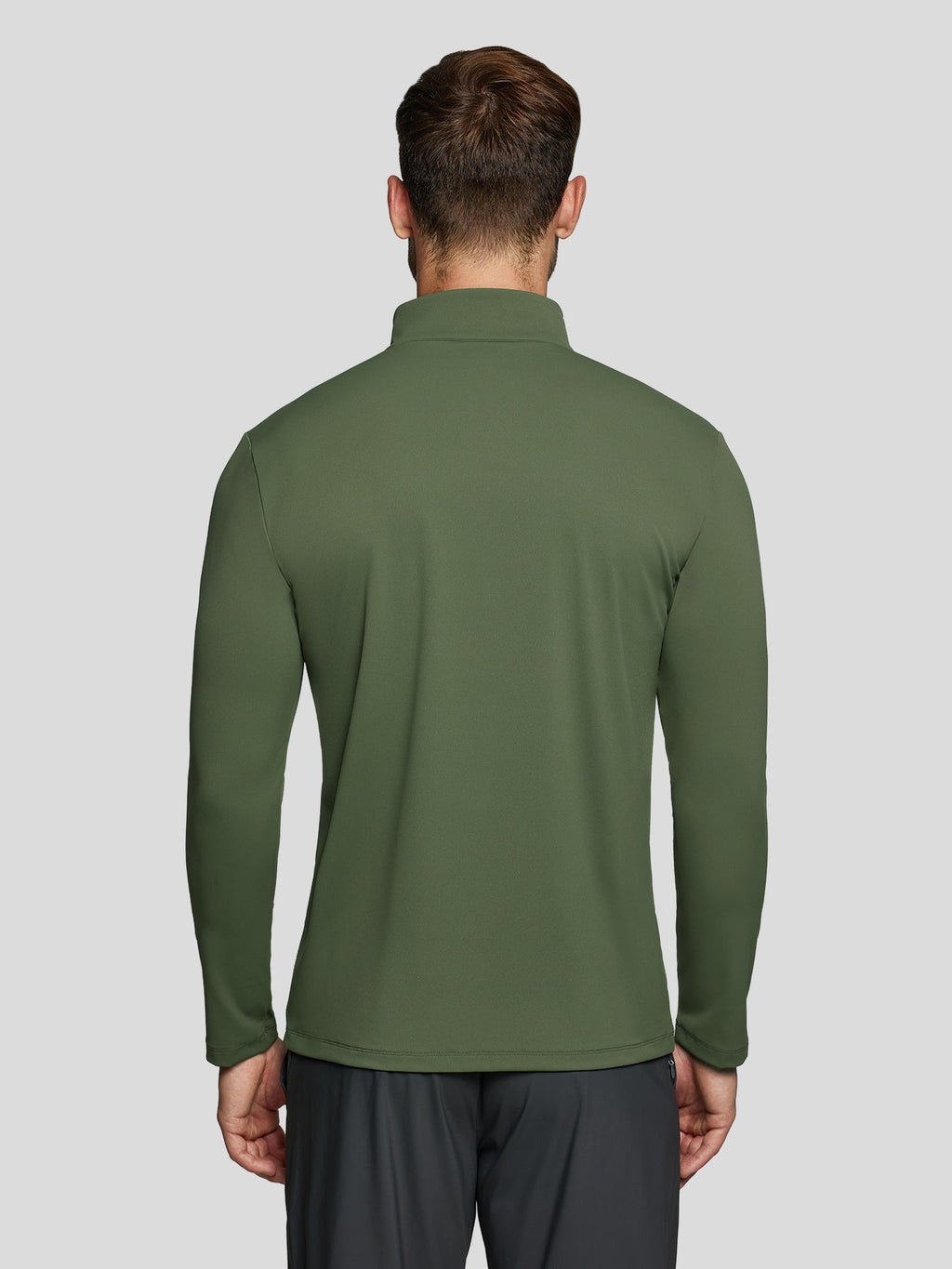 SmoothBlend Half Zip Mock Neck Tee: Zip Same Color